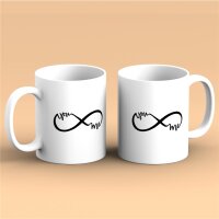 Kaffeetasse you and me Unendlichkeit Liebe für immer...