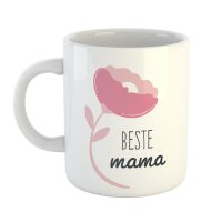 Kaffeetasse beste mama Blume Liebe Mutter mom Weiß...