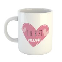 Kaffeetasse The best mom Herz Weiß 330ml