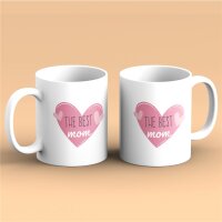 Kaffeetasse The best mom Herz Weiß 330ml