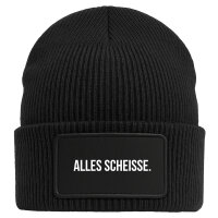 Beanie Alles Scheisse Schriftzug Black Mütze