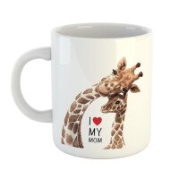 Kaffeetasse I love my mom Gireffen Herz Mama Mutter...