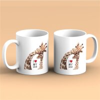 Kaffeetasse I love my mom Gireffen Herz Mama Mutter...
