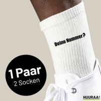 Socken Deine Nummer? Schriftzug Größe 37/46 White Motiv Tennissocken