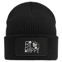 Beanie Be Happy Biene Black Mütze