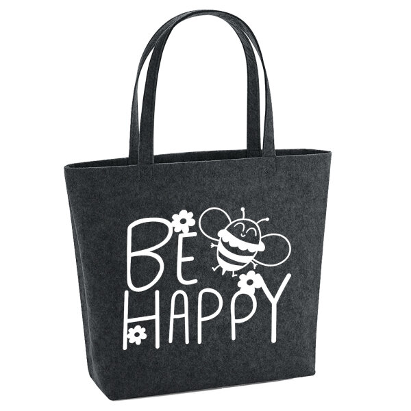 Filzshopper Be Happy Biene 22 Liter Filztasche
