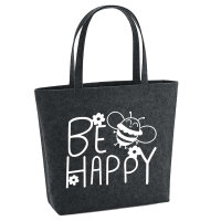Filzshopper Be Happy Biene 22 Liter Filztasche