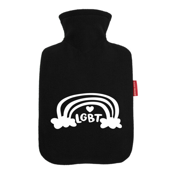 Wärmflasche LGBT Regenbogen Herz