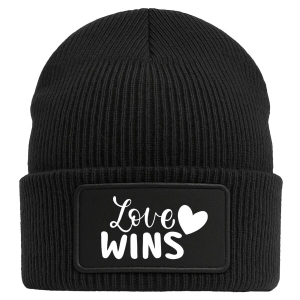Beanie Love wins Herz Black Mütze