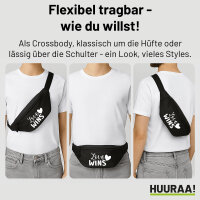 Bauchtasche Love wins Herz 2,5 Liter Black Crossbody Bag
