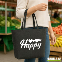 Filzshopper Happy Herzen 22 Liter Filztasche