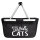 Einkaufskorb faltbar Keep calm and love Cats 20 Liter Tragekorb Black