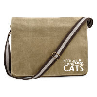 Umhängetasche Keep calm and love Cats 14 Liter