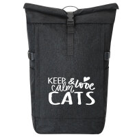 Kurierrucksack Keep calm and love Cats 30-44 Liter Black...