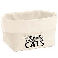 Organizer Keep calm and love Cats Aufbewahrungskorb