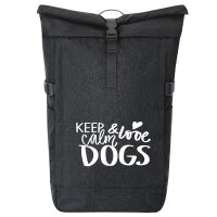 Kurierrucksack Keep calm and love Dogs 30-44 Liter Black...