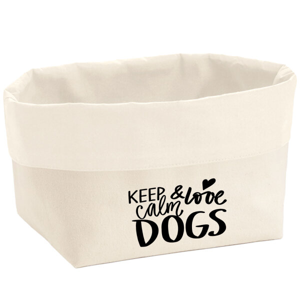 Organizer Keep calm and love Dogs Aufbewahrungskorb