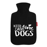 Wärmflasche Keep calm and love Dogs