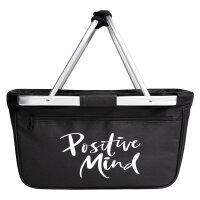 Einkaufskorb faltbar Positiv Mind Schriftzug 20 Liter...