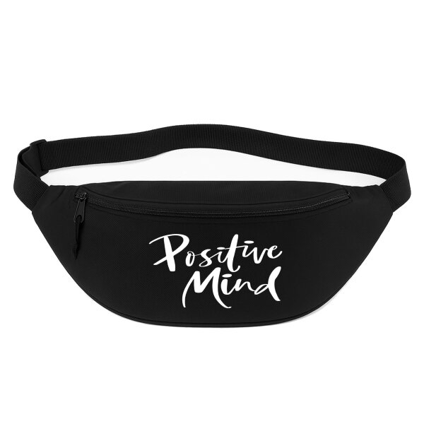Bauchtasche Positiv Mind Schriftzug 2,5 Liter Black Crossbody Bag