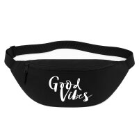 Bauchtasche Good Vibes Schriftzug 2,5 Liter Black...