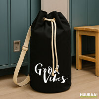 Seesack Good Vibes Schriftzug 20 Liter Black