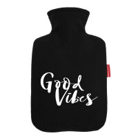 Wärmflasche Good Vibes Schriftzug