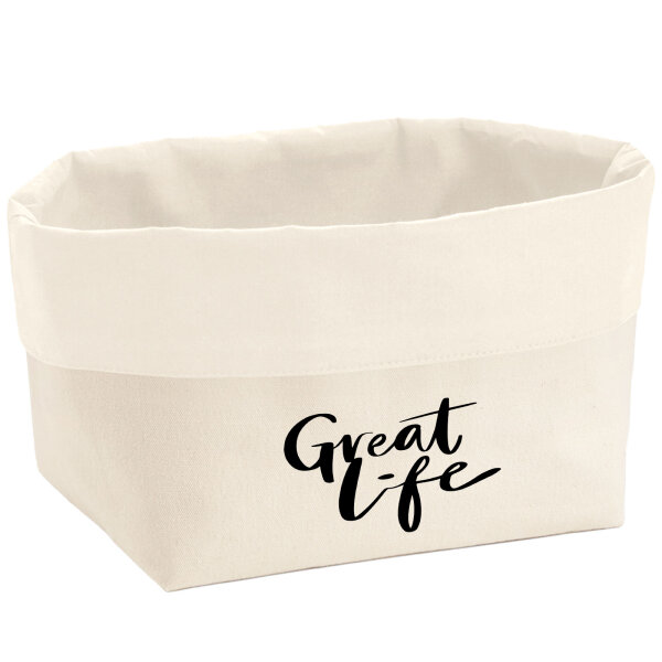 Organizer Great Life Schriftzug Aufbewahrungskorb