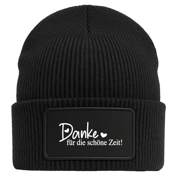 Beanie Danke für die schöne Zeit Herzen Black Mütze