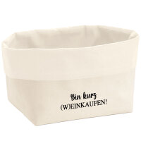 Organizer Bin kurz (W)Einkaufen Schriftzug Aufbewahrungskorb
