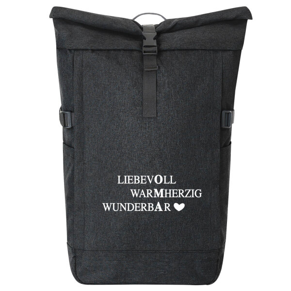 Kurierrucksack Liebevoll Warmherzig Wunderbar Oma 30-44 Liter Black Melange