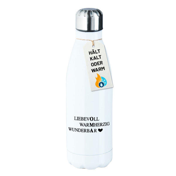 Edelstahl-Trinkflasche Liebevoll Warmherzig Wunderbar Oma 500ml Wasserflasche