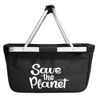 Einkaufskorb faltbar Save the Planet Schriftzug 20 Liter...
