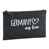 Kulturbeutel Germany my love 1 Liter Filz Charcoal...