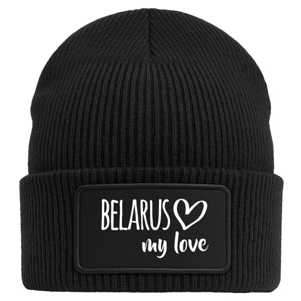 Beanie Belarus my love Black Mütze