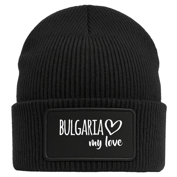 Beanie Bulgaria my love Black Mütze