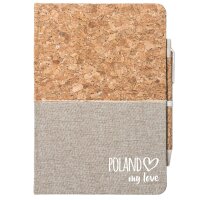 Notizbuch A5 Poland my love 80 Blatt inkl. Kugelschreiber