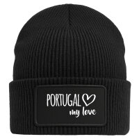 Beanie Portugal my love Black Mütze