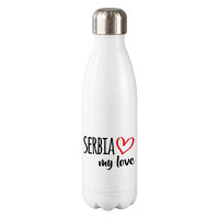 Trinkflasche Serbia my love, 500 ml