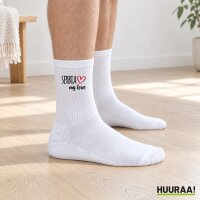 Unisex Socken Serbia my love Baumwolle