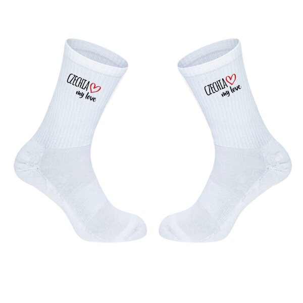 Unisex Socken Czechia my love Baumwolle