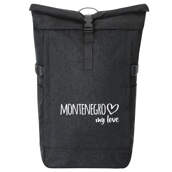 Kurierrucksack Montenegro my love 30-44 Liter Black Melange