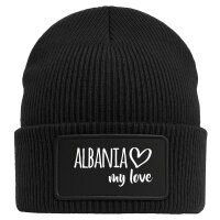 Beanie Albania my love Black Mütze