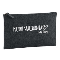 Kulturbeutel North Macedonia my love 1 Liter Filz...