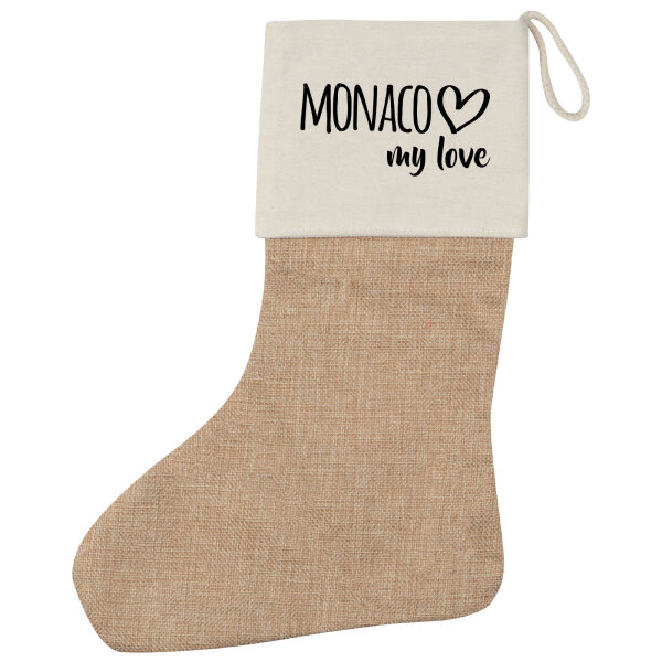 Weihnachtsstrumpf Monaco my love Beige