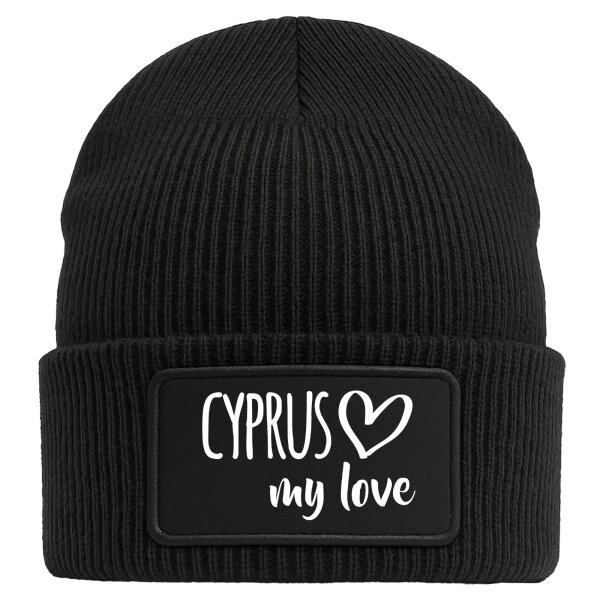 Beanie Cyprus my love Black Mütze