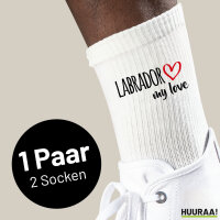 Socken Labrador my love Größe 37/46 White...