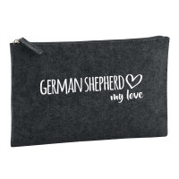 Kulturbeutel German Shepherd my love 1 Liter Filz...
