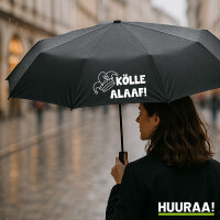 Regenschirm Kölle Alaaf Narrenkappe 98cm Schwarz