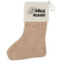 Weihnachtsstrumpf Kölle Alaaf Narrenkappe Beige